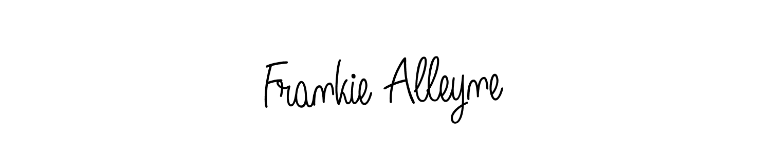 How to make Frankie Alleyne name signature. Use Angelique-Rose-font-FFP style for creating short signs online. This is the latest handwritten sign. Frankie Alleyne signature style 5 images and pictures png