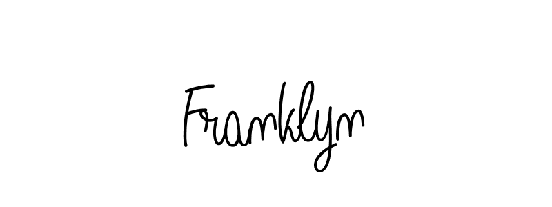 Make a beautiful signature design for name Franklyn. With this signature (Angelique-Rose-font-FFP) style, you can create a handwritten signature for free. Franklyn signature style 5 images and pictures png