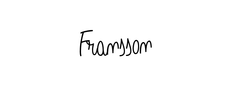 Design your own signature with our free online signature maker. With this signature software, you can create a handwritten (Angelique-Rose-font-FFP) signature for name Fransson. Fransson signature style 5 images and pictures png