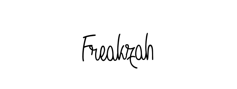 You should practise on your own different ways (Angelique-Rose-font-FFP) to write your name (Freakzah) in signature. don't let someone else do it for you. Freakzah signature style 5 images and pictures png