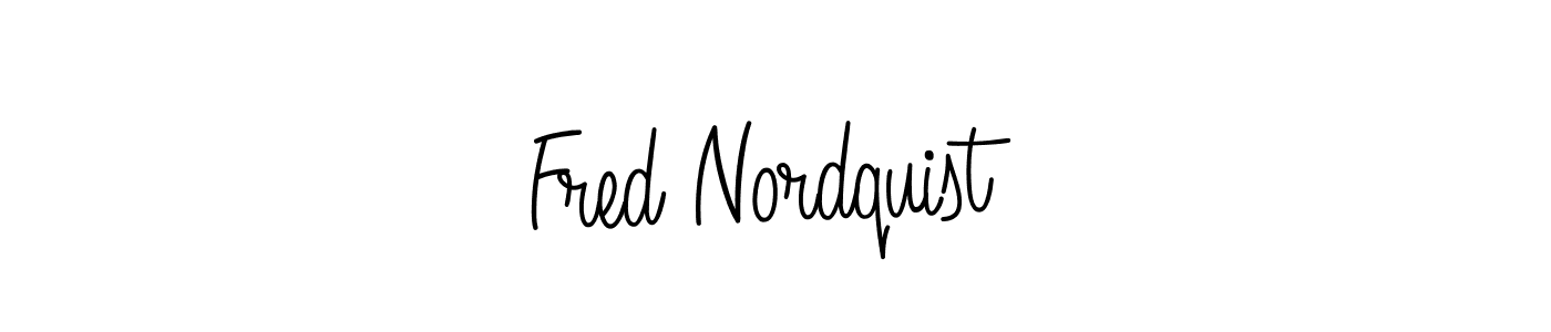 Fred Nordquist stylish signature style. Best Handwritten Sign (Angelique-Rose-font-FFP) for my name. Handwritten Signature Collection Ideas for my name Fred Nordquist. Fred Nordquist signature style 5 images and pictures png