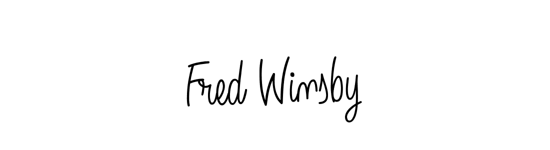 How to make Fred Winsby name signature. Use Angelique-Rose-font-FFP style for creating short signs online. This is the latest handwritten sign. Fred Winsby signature style 5 images and pictures png