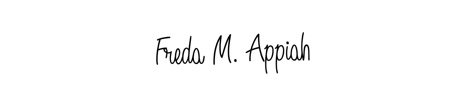 It looks lik you need a new signature style for name Freda M. Appiah. Design unique handwritten (Angelique-Rose-font-FFP) signature with our free signature maker in just a few clicks. Freda M. Appiah signature style 5 images and pictures png