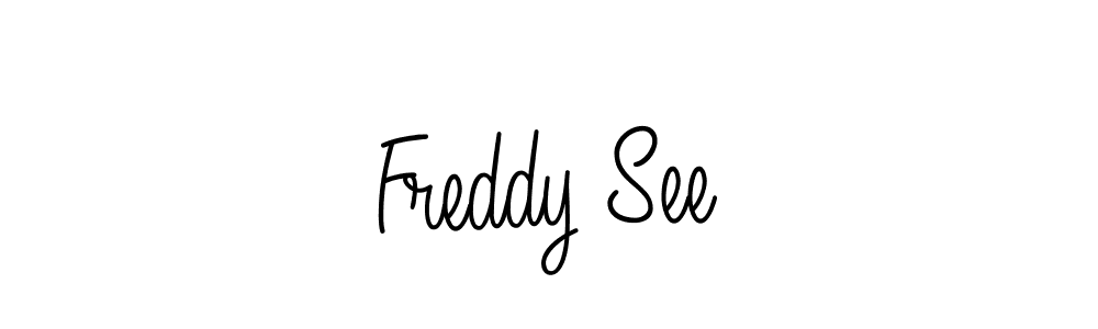 You should practise on your own different ways (Angelique-Rose-font-FFP) to write your name (Freddy See) in signature. don't let someone else do it for you. Freddy See signature style 5 images and pictures png