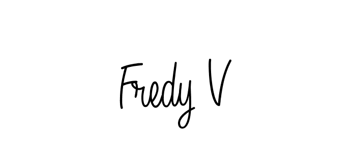 if you are searching for the best signature style for your name Fredy V. so please give up your signature search. here we have designed multiple signature styles  using Angelique-Rose-font-FFP. Fredy V signature style 5 images and pictures png