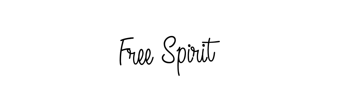 Make a beautiful signature design for name Free Spirit. With this signature (Angelique-Rose-font-FFP) style, you can create a handwritten signature for free. Free Spirit signature style 5 images and pictures png