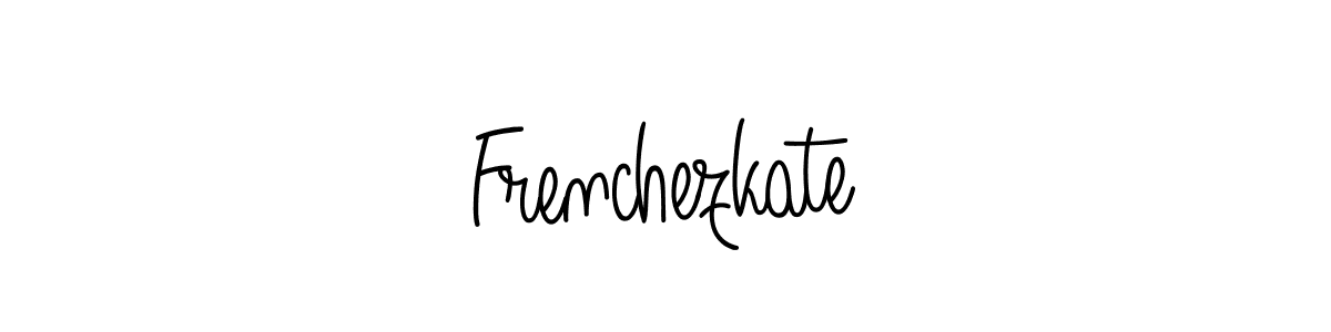 You should practise on your own different ways (Angelique-Rose-font-FFP) to write your name (Frenchezkate) in signature. don't let someone else do it for you. Frenchezkate signature style 5 images and pictures png