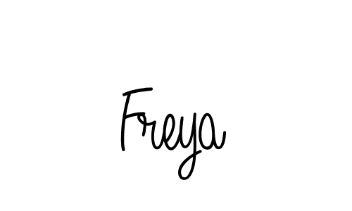 You should practise on your own different ways (Angelique-Rose-font-FFP) to write your name (Freya) in signature. don't let someone else do it for you. Freya signature style 5 images and pictures png