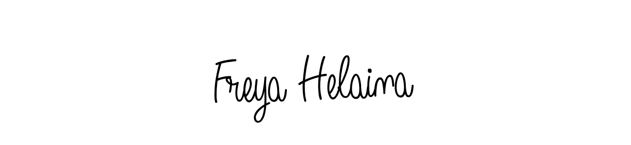 You should practise on your own different ways (Angelique-Rose-font-FFP) to write your name (Freya Helaina) in signature. don't let someone else do it for you. Freya Helaina signature style 5 images and pictures png