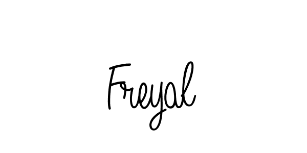 The best way (Angelique-Rose-font-FFP) to make a short signature is to pick only two or three words in your name. The name Freyal include a total of six letters. For converting this name. Freyal signature style 5 images and pictures png