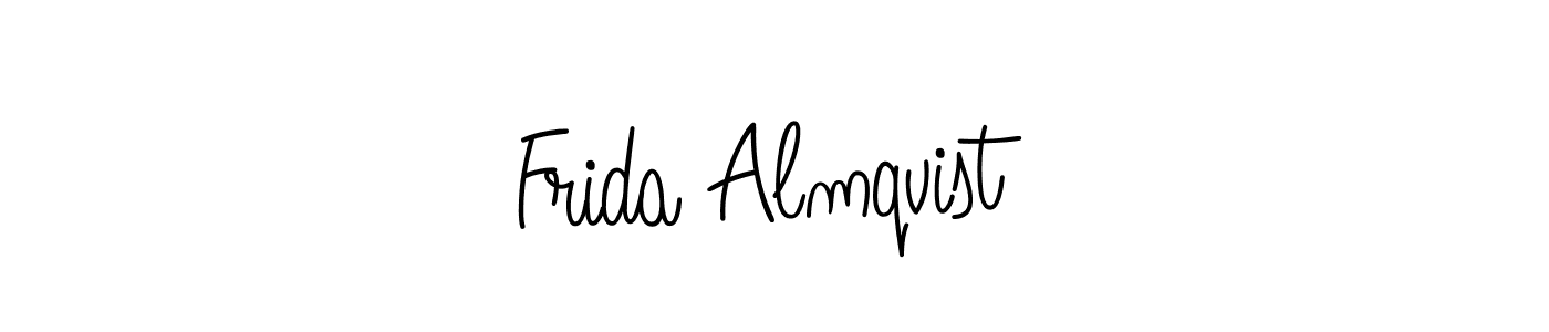 Frida Almqvist stylish signature style. Best Handwritten Sign (Angelique-Rose-font-FFP) for my name. Handwritten Signature Collection Ideas for my name Frida Almqvist. Frida Almqvist signature style 5 images and pictures png