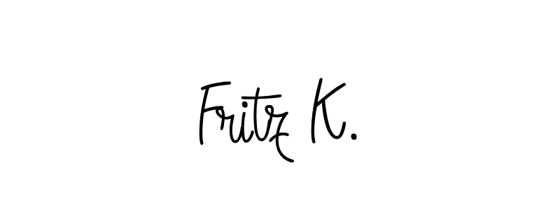 How to Draw Fritz K. signature style? Angelique-Rose-font-FFP is a latest design signature styles for name Fritz K.. Fritz K. signature style 5 images and pictures png
