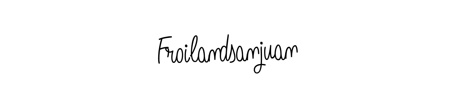 Create a beautiful signature design for name Froilandsanjuan. With this signature (Angelique-Rose-font-FFP) fonts, you can make a handwritten signature for free. Froilandsanjuan signature style 5 images and pictures png