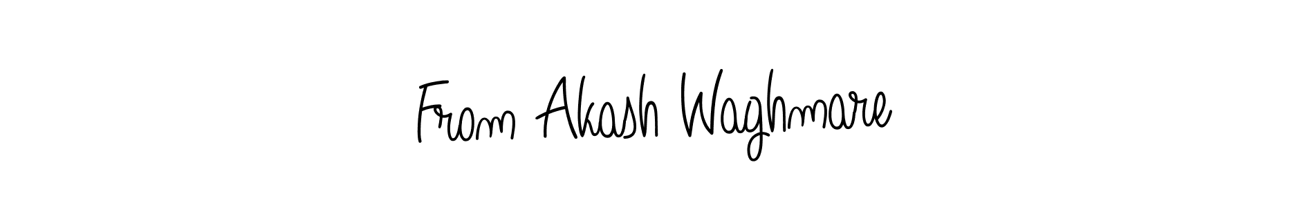 How to make From Akash Waghmare name signature. Use Angelique-Rose-font-FFP style for creating short signs online. This is the latest handwritten sign. From Akash Waghmare signature style 5 images and pictures png