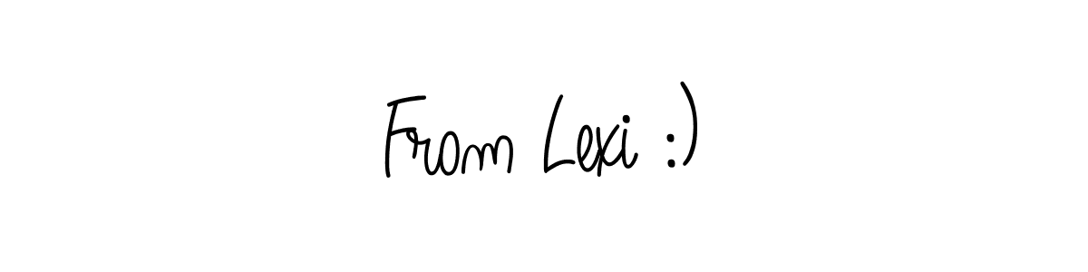 Design your own signature with our free online signature maker. With this signature software, you can create a handwritten (Angelique-Rose-font-FFP) signature for name From Lexi :). From Lexi :) signature style 5 images and pictures png