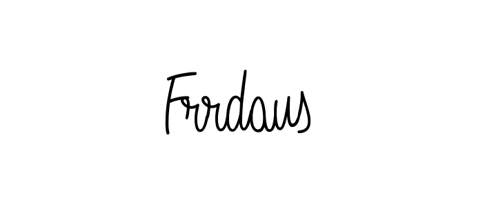 Create a beautiful signature design for name Frrdaus. With this signature (Angelique-Rose-font-FFP) fonts, you can make a handwritten signature for free. Frrdaus signature style 5 images and pictures png