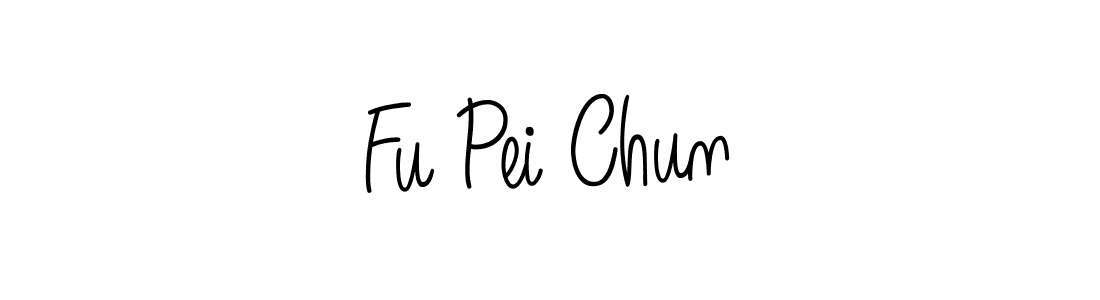 How to make Fu Pei Chun name signature. Use Angelique-Rose-font-FFP style for creating short signs online. This is the latest handwritten sign. Fu Pei Chun signature style 5 images and pictures png