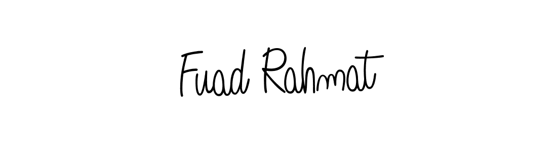 You should practise on your own different ways (Angelique-Rose-font-FFP) to write your name (Fuad Rahmat) in signature. don't let someone else do it for you. Fuad Rahmat signature style 5 images and pictures png