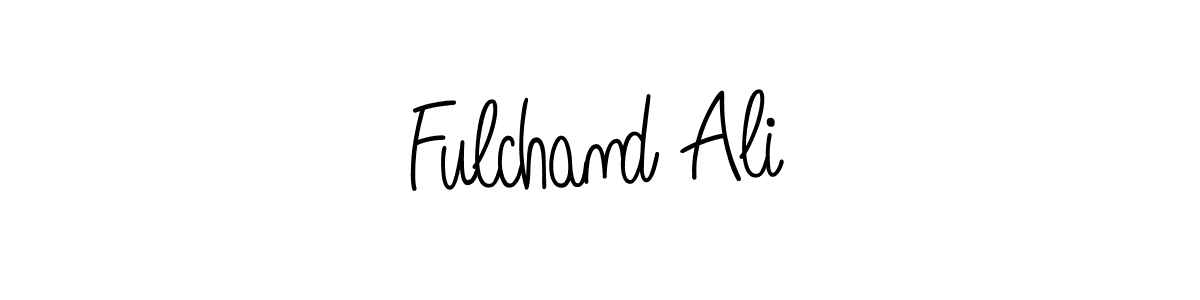 How to make Fulchand Ali name signature. Use Angelique-Rose-font-FFP style for creating short signs online. This is the latest handwritten sign. Fulchand Ali signature style 5 images and pictures png