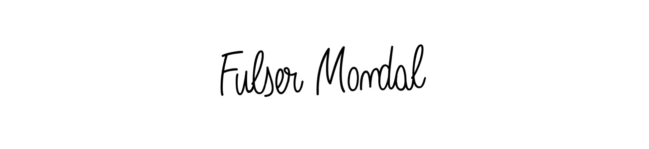 You should practise on your own different ways (Angelique-Rose-font-FFP) to write your name (Fulser Mondal) in signature. don't let someone else do it for you. Fulser Mondal signature style 5 images and pictures png