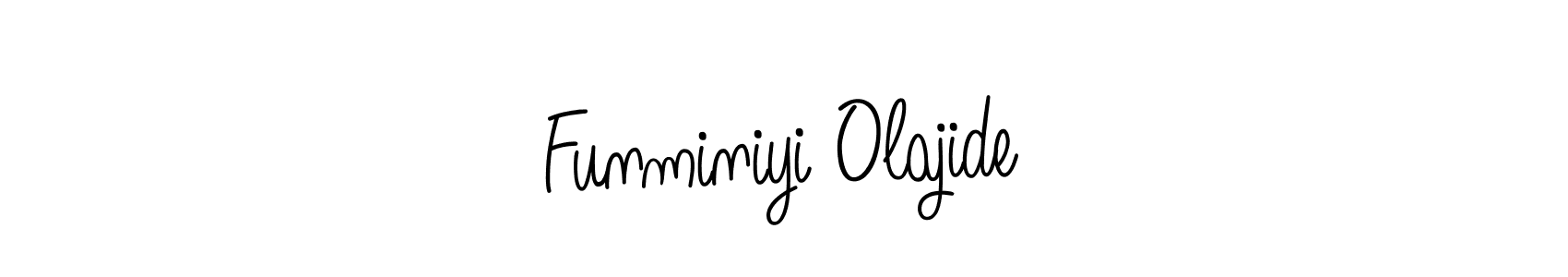 How to make Funminiyi Olajide name signature. Use Angelique-Rose-font-FFP style for creating short signs online. This is the latest handwritten sign. Funminiyi Olajide signature style 5 images and pictures png