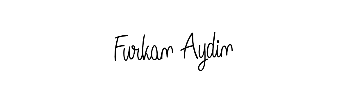 You should practise on your own different ways (Angelique-Rose-font-FFP) to write your name (Furkan Aydin) in signature. don't let someone else do it for you. Furkan Aydin signature style 5 images and pictures png