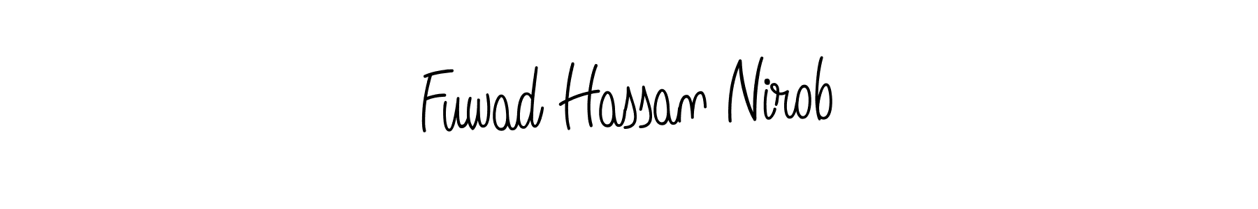 This is the best signature style for the Fuwad Hassan Nirob name. Also you like these signature font (Angelique-Rose-font-FFP). Mix name signature. Fuwad Hassan Nirob signature style 5 images and pictures png