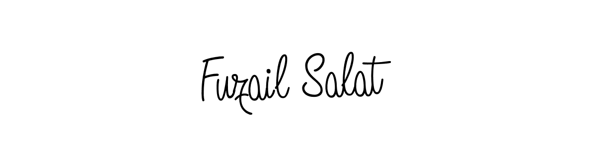 How to make Fuzail Salat name signature. Use Angelique-Rose-font-FFP style for creating short signs online. This is the latest handwritten sign. Fuzail Salat signature style 5 images and pictures png