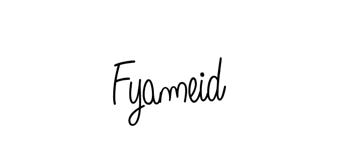 How to make Fyameid name signature. Use Angelique-Rose-font-FFP style for creating short signs online. This is the latest handwritten sign. Fyameid signature style 5 images and pictures png