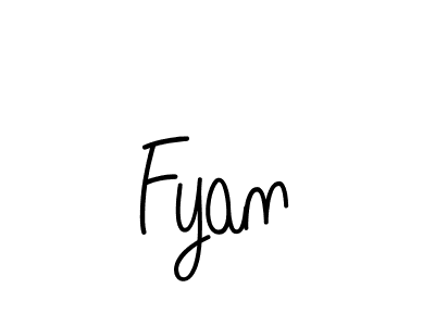 The best way (Angelique-Rose-font-FFP) to make a short signature is to pick only two or three words in your name. The name Fyan include a total of six letters. For converting this name. Fyan signature style 5 images and pictures png