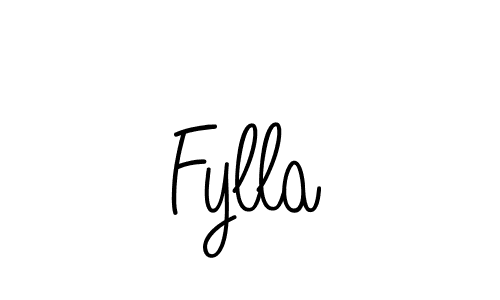 Fylla stylish signature style. Best Handwritten Sign (Angelique-Rose-font-FFP) for my name. Handwritten Signature Collection Ideas for my name Fylla. Fylla signature style 5 images and pictures png
