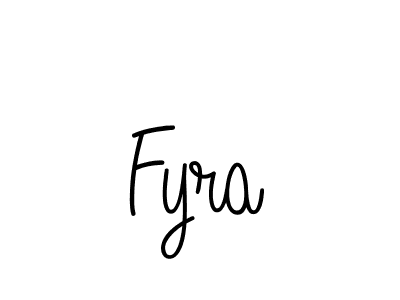 Design your own signature with our free online signature maker. With this signature software, you can create a handwritten (Angelique-Rose-font-FFP) signature for name Fyra. Fyra signature style 5 images and pictures png