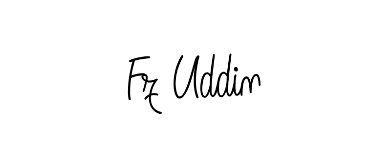 Make a beautiful signature design for name Fz Uddin. With this signature (Angelique-Rose-font-FFP) style, you can create a handwritten signature for free. Fz Uddin signature style 5 images and pictures png