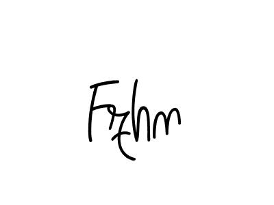 Create a beautiful signature design for name Fzhn. With this signature (Angelique-Rose-font-FFP) fonts, you can make a handwritten signature for free. Fzhn signature style 5 images and pictures png