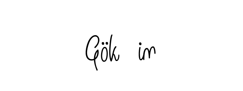 Make a beautiful signature design for name Gökşin. With this signature (Angelique-Rose-font-FFP) style, you can create a handwritten signature for free. Gökşin signature style 5 images and pictures png