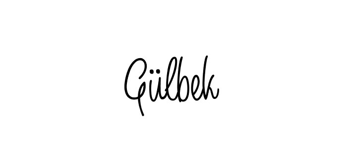 Gülbek stylish signature style. Best Handwritten Sign (Angelique-Rose-font-FFP) for my name. Handwritten Signature Collection Ideas for my name Gülbek. Gülbek signature style 5 images and pictures png