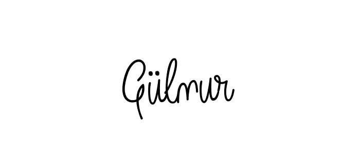 How to make Gülnur name signature. Use Angelique-Rose-font-FFP style for creating short signs online. This is the latest handwritten sign. Gülnur signature style 5 images and pictures png