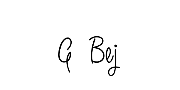 Make a beautiful signature design for name G  Bej. With this signature (Angelique-Rose-font-FFP) style, you can create a handwritten signature for free. G  Bej signature style 5 images and pictures png