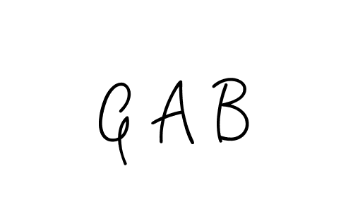 You should practise on your own different ways (Angelique-Rose-font-FFP) to write your name (G A B) in signature. don't let someone else do it for you. G A B signature style 5 images and pictures png