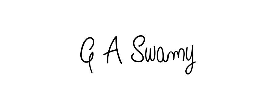 The best way (Angelique-Rose-font-FFP) to make a short signature is to pick only two or three words in your name. The name G A Swamy include a total of six letters. For converting this name. G A Swamy signature style 5 images and pictures png