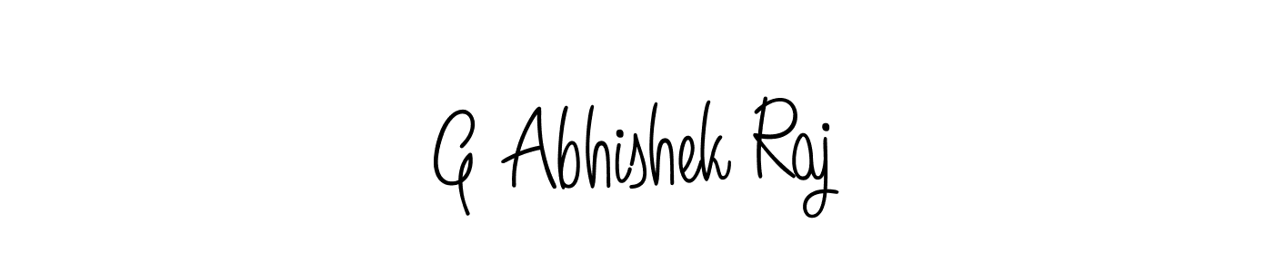 How to make G Abhishek Raj name signature. Use Angelique-Rose-font-FFP style for creating short signs online. This is the latest handwritten sign. G Abhishek Raj signature style 5 images and pictures png