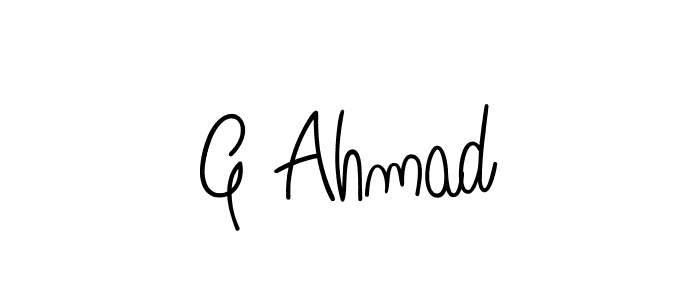 Use a signature maker to create a handwritten signature online. With this signature software, you can design (Angelique-Rose-font-FFP) your own signature for name G Ahmad. G Ahmad signature style 5 images and pictures png