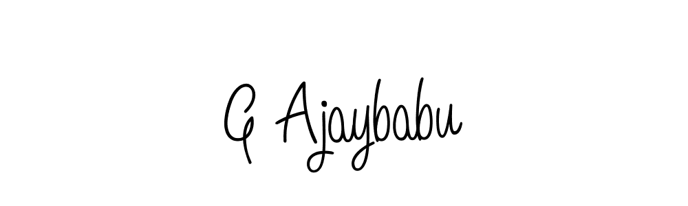 You should practise on your own different ways (Angelique-Rose-font-FFP) to write your name (G Ajaybabu) in signature. don't let someone else do it for you. G Ajaybabu signature style 5 images and pictures png