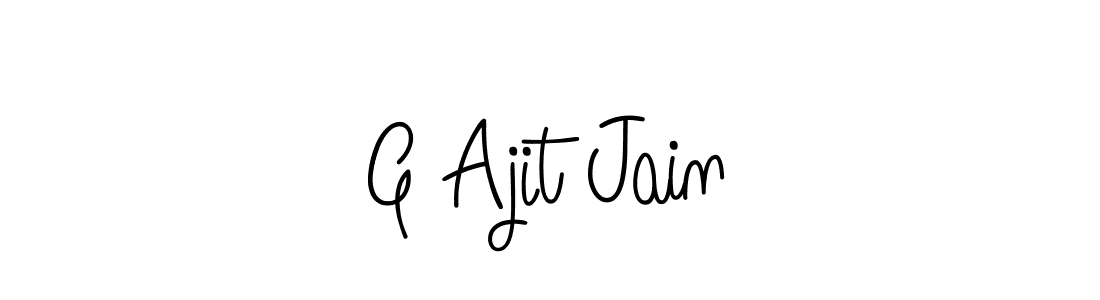 The best way (Angelique-Rose-font-FFP) to make a short signature is to pick only two or three words in your name. The name G Ajit Jain include a total of six letters. For converting this name. G Ajit Jain signature style 5 images and pictures png