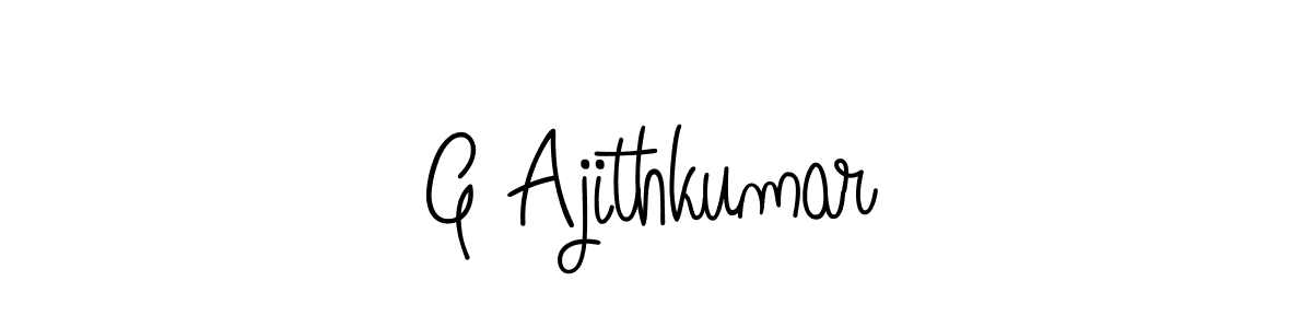 You should practise on your own different ways (Angelique-Rose-font-FFP) to write your name (G Ajithkumar) in signature. don't let someone else do it for you. G Ajithkumar signature style 5 images and pictures png
