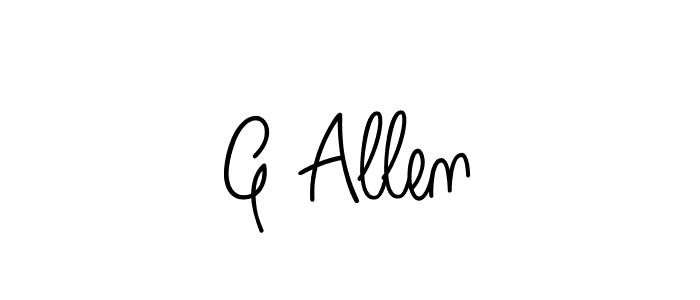 The best way (Angelique-Rose-font-FFP) to make a short signature is to pick only two or three words in your name. The name G Allen include a total of six letters. For converting this name. G Allen signature style 5 images and pictures png