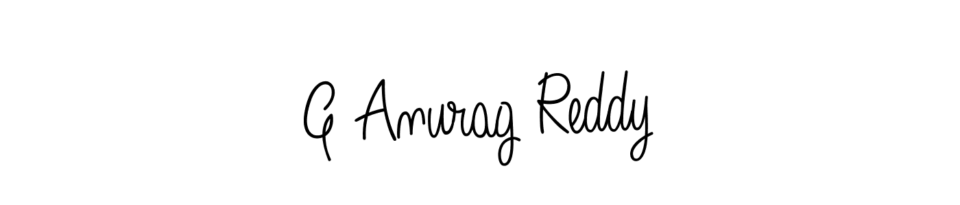 How to make G Anurag Reddy name signature. Use Angelique-Rose-font-FFP style for creating short signs online. This is the latest handwritten sign. G Anurag Reddy signature style 5 images and pictures png