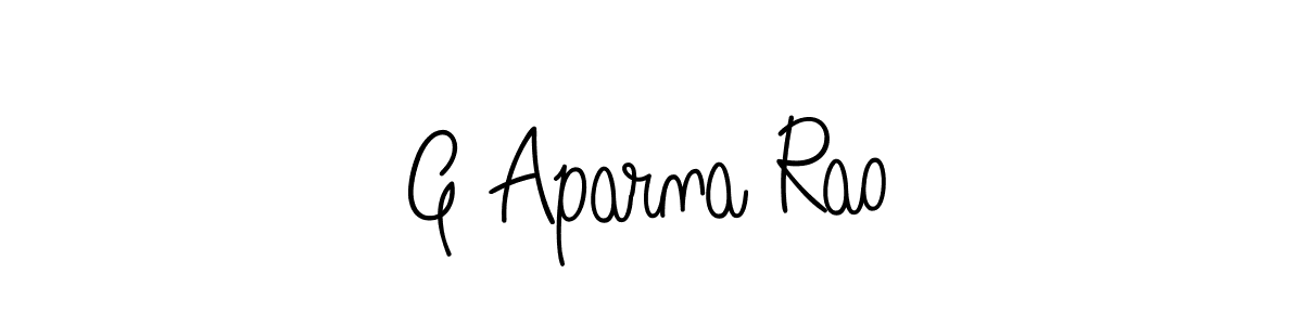 The best way (Angelique-Rose-font-FFP) to make a short signature is to pick only two or three words in your name. The name G Aparna Rao include a total of six letters. For converting this name. G Aparna Rao signature style 5 images and pictures png