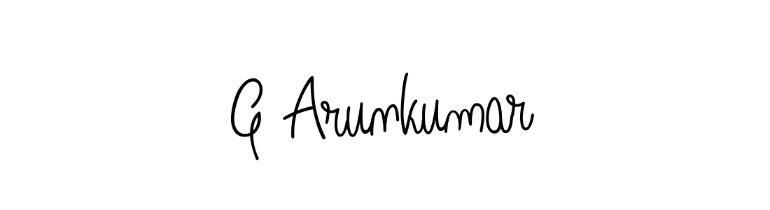 How to make G Arunkumar name signature. Use Angelique-Rose-font-FFP style for creating short signs online. This is the latest handwritten sign. G Arunkumar signature style 5 images and pictures png