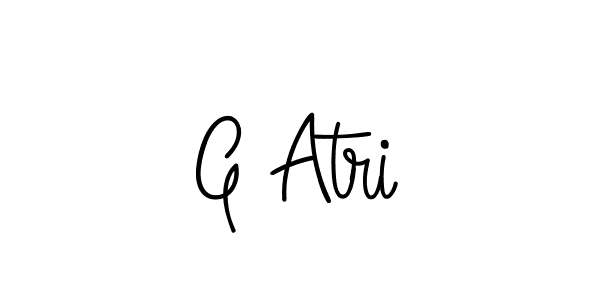 The best way (Angelique-Rose-font-FFP) to make a short signature is to pick only two or three words in your name. The name G Atri include a total of six letters. For converting this name. G Atri signature style 5 images and pictures png